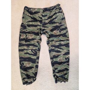 Tru-Spec Pants Mens XL Black Green Tiger Stripe Camo Military Double Knee